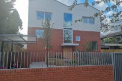 Red and White project Glazed brickworkRacked out pointing